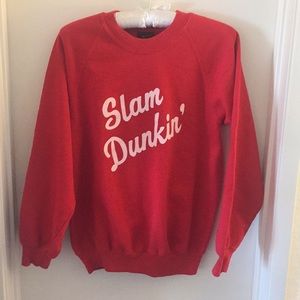 80s style red sweatshirt size S